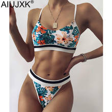 AIUJXK 2021 New Arrival Floral Bikini Women Sexy 2 Pieces Set Swimwear Summer Beach Lingerie Swimsuit Woman Tanga Bathing Suit 2024 - buy cheap