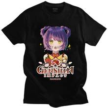 Camiseta divertida de Genshin Impact Xiangling para hombre, camiseta de manga corta de Anime, ropa de calle, camisetas Kawaii de algodón, Merchandise 2024 - compra barato