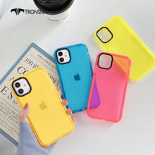 Capa de celular fluorescente neon, capa luxuosa macia, amarela e brilhante para iphone 11 pro max xr x xs max 7 8 plus se 2024 - compre barato