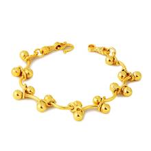 Beads Wrist Link Chain Charm Jewelry Yellow Gold Filled Newest Womens Girls Bracelet Gift 2024 - buy cheap
