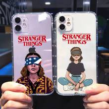 Fundas de teléfono de moda de Stranger things, carcasa suave transparente para iphone 5, 6, 7, 8, 11, 12 s, c, se plus, mini, x, xs, xr pro max 2024 - compra barato