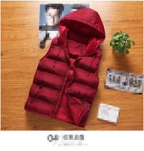 ZA1470 2020 autumn winter new slim young men fashion handsome pure color hooded warm vest coat cheap wholesale 2024 - buy cheap