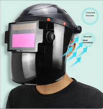 Queimadas soldador máscara protetora escurecimento automático cabeça vestindo rosto cheio argônio arco de soldagem especial máscara de soldagem boné 2024 - compre barato