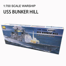CG-52 de buque de guerra USS BUNKER HILL Cruiser, montaje de plástico en miniatura, juguete eléctrico, 30CM 2024 - compra barato