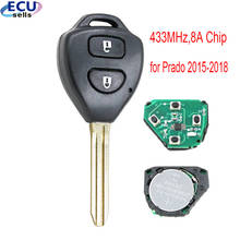 2 Buttons Remote Key 433MHz,8A Chip inside for Toyota Prado 2015-2018 2024 - buy cheap