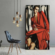 Tamara De Lempicka Portrait De Mrs Bush Woman In Red Oil Painting Posters And Prints Decorative Wall Art Canvas Pictures Decor 2024 - buy cheap