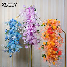 50/100cm Flower Row Wedding Welcome Decoration Artificial Flower Rose Flower For Wedding Banquet Scene layout Flower Runner 2024 - buy cheap