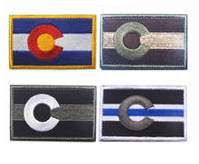 Embroidered American Colorado State Flag Patch Tactical Combat Badge Fabric National Flags Armband Badge Patch applique 2024 - buy cheap