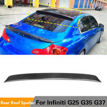 Spoiler traseiro para teto de infiniti, g25, g35, g37, 4 portas, fibra de carbono 2006-2013, frp, sem pintura, spoiler traseiro, lip da janela 2024 - compre barato