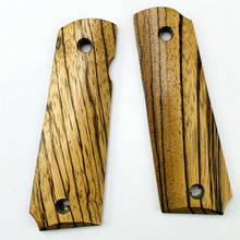 2Pieces Gun 1911 Grips Natural zebra wood Handle Grips Patch Custom Grips CNC Gun Handle Grips 2024 - buy cheap