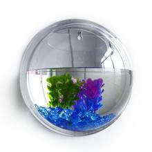Suprimentos para aquários aquáticos, tigela de acrílico suspensa de parede para aquários produtos para animais de estimação 2024 - compre barato