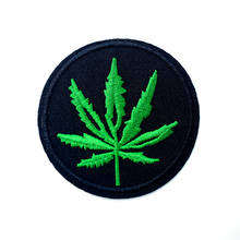 Leaves Size:6.0X6.0cm DIY Cloth Patch Badge Embroidered Cute Badges Hippie Iron On Kids Cartoon Patches For Clothes Stickers 2024 - buy cheap