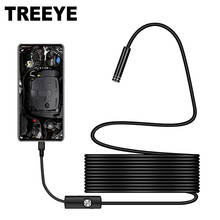 Câmera da inspeção do telefone de treeye android 1m 2m 5m 3.5m 7/5.5mm lente endoscópio ip67 à prova dip67 água 480p hd micro usb cobra câmera 2024 - compre barato