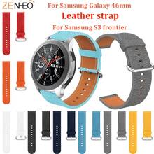 For Samsung Galaxy Watch 46mm Strap Genuine Leather Watch Band Smart accessories Replacement for Samsung Gear S3 wristband 2024 - buy cheap