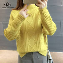 Bella Philosophy 2019 Autumn Solid Loose Women Fashion Sweater Ladies Casual Knitted Pullover Female Elegant Turtleneck Sweater 2024 - buy cheap