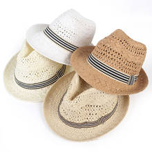 Western Cowboy Hat Men Kids Summer 2020 Beach Sun Hats Panama Jazz Straw Hat sombreros de playa fedora Cap breathable Sunhat 2024 - buy cheap