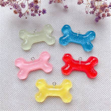 10pcs cute resin flat back dogbone charms for necklace  keychain pendant  DIY making accessories 2024 - buy cheap