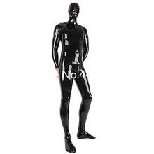 Latex Rubber Bodysuits with Hoods Mask&Gloves Socks Latex Rubber Full Bodysuits Back Zip Sexy Costume zentai exotic apparel 2024 - buy cheap