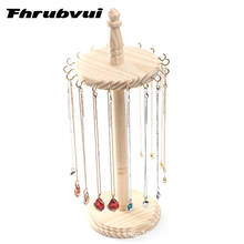 Wood Jewelry Display Stand with Hooks for Exhibition Necklace Earrings Bracelet Bracelet Holder Necklace Rack Showcase Jewelry 2024 - buy cheap