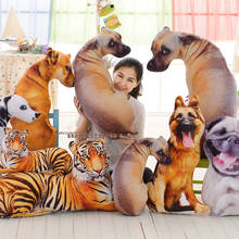Travesseiro foto de animal de estimação, almofada criativa para viagem em formato especial decoração de casamento para cachorro 2024 - compre barato