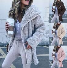 GOOHOJIO Winter Oversized Faux Fur Coat Women Natural Fur Teddy Bear Jacket Pockets Lapel Casual Loose Plus Size Overcoat 2024 - buy cheap