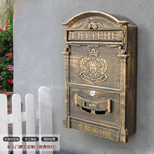 Wrought Iron Wall-mounted Mailbox Outdoor Retro Metal Postcard Inbox Post Box Props Wall-mounted Mailbox 2024 - buy cheap