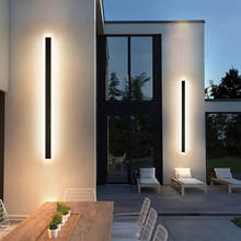 Lámpara LED de pared impermeable para exteriores, luz moderna de tira larga de aluminio acrílico IP65 para jardín, Villa, porche, luminaria de iluminación 2024 - compra barato