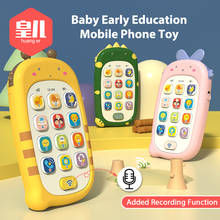 Игрушечный телефон для детей, мобильный телефон, обучающая машина для раннего развития, детские подарки, музыкальная звуковая машина, электронные игрушки для новорожденных 2024 - купить недорого