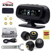 Security Alarm Systems Tyre Pressure TPMS Monitoring System Solar Power Digital LCD Display 2024 - buy cheap