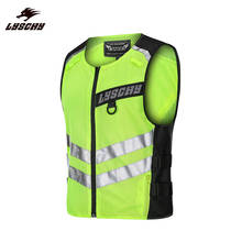 Chaleco reflectante con luz LED para motocicleta, chaqueta fluorescente sin mangas de alta visibilidad, para carreras, novedad 2024 - compra barato