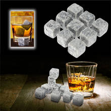 Piedras de hielo para Whisky, cubos enfriadores para bebidas de vino, rocas de Whisky, bolsa de granito, cubo de hielo para champán, 9 Uds. 2024 - compra barato