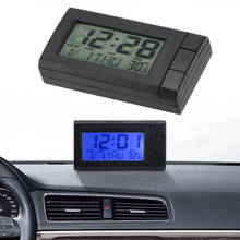 Reloj con pantalla Digital LCD para coche, autoadhesivo, adornos, termómetro, pantalla de temperatura, reloj electrónico 2024 - compra barato