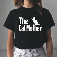 Summer T Shirt Women Tops The Cat Mother Short Sleeve Casual Tee Shirt Femme Cat Mom Harajuku Plus Size T-shirts Camiseta Mujer 2024 - buy cheap