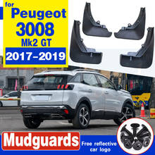 For Peugeot 3008 Mk2 GT 2017 2018 2019 4pcs/Set Molded Splash Guards Mud Flaps - Front 2024 - buy cheap