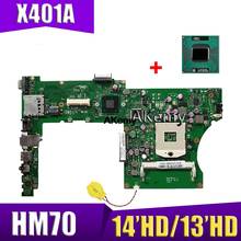 Материнская плата XinKaidi X401A для ноутбука ASUS F401A X401A X301A, оригинальная тестовая материнская плата HM70, 14 "HD/13" HD материнская плата, отправка процессора 2024 - купить недорого