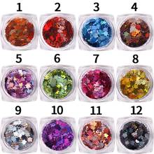 1 Box Metallic Leaf Nail Art Sequins DIY Glitter Gradient Phototherapy Nail Glitter Flakes Decorations Decals Manicure Tools 2024 - buy cheap