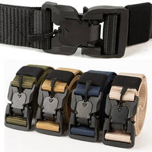 Tactical Belt Nylon Magnetic Buckle Outdoor Hunting Ruling Magnetic Buckle Quick Release Belt 2024 - buy cheap