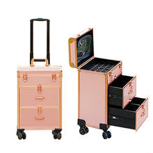 Multi-layer trolley cosmetic luggage professional makeup artist portable manicure cosmetic storage suitcase tattoo tool case 2024 - buy cheap