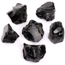 Natural black rough obsidian quartz rough rock for healing crystals stone 2024 - buy cheap