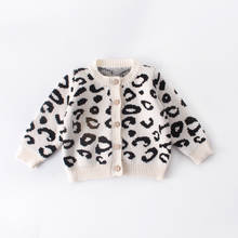 0-2 Years Old Baby Girl Leopard Coat Infant Jacket Cardigan Sweater Long Sleeve Cute Baby Boy Toddler Clothes OBS204038 2024 - buy cheap