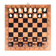 Juego de ajedrez de madera 3 en 1, tablero de ajedrez plegable de madera, para viajes en interiores 2024 - compra barato