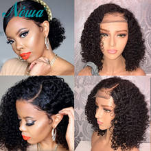 Newa Hair Human Hair Bob Wigs Curly Lace Front Human Hair Wigs Pre Plucked 13x6 Brazilian Remy Lace Front Wigs With Baby Hair 2024 - buy cheap