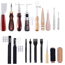 KAOBUY-Kit de herramientas para artesanía de cuero, tallado a mano, costura, punzón, sillín de trabajo, accesorios profesionales de artesanía de cuero 2024 - compra barato