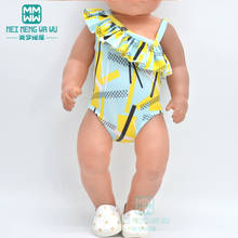 Кукольная одежда, Модный Купальник без бретелек, расшитая блестками юбка для 43 см игрушечная кукла для новорожденных, Детская 18-дюймовая американская кукла 2024 - купить недорого