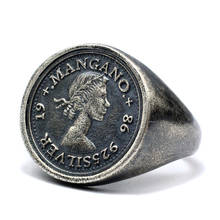 BOCAI S925 Sterling Silver Charm Rings Thai Silver Handmade Retro Coins Ornaments Pure Argentum Punk Jewelry for Men and Women 2024 - buy cheap