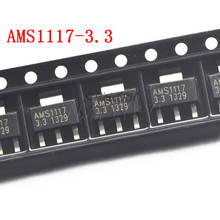 Regulador de voltaje SMD, 10 piezas AMS1117-3.3 AMS1117 3,3 v SOT223 AMS1117-3.3V SOT-223, nuevo y Original 2024 - compra barato