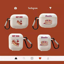 Funda protectora para Apple airpods 1/2/3 generación, carcasa para auriculares Bluetooth, bonita, Simple, hot dog pizza 2024 - compra barato