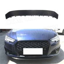 Para Audi A4 S4 B9 2017 2018 coche de carreras de dos capas de fibra de carbono parachoques delantero labio Spoiler Splitters Kits de cuerpo 2024 - compra barato