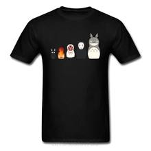 Camiseta de Friends para hombres, camisa de Anime, Matryoshka rusa, Totoro sin rostro, Mononoke, ropa negra 2024 - compra barato