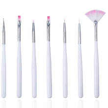 7Pcs/Set Nail Art Line Painting Pen 3D Tips Acrylic UV Gel Brushes Drawing Crystal Liner Glitter Sample Design Manicure Tool 2024 - buy cheap